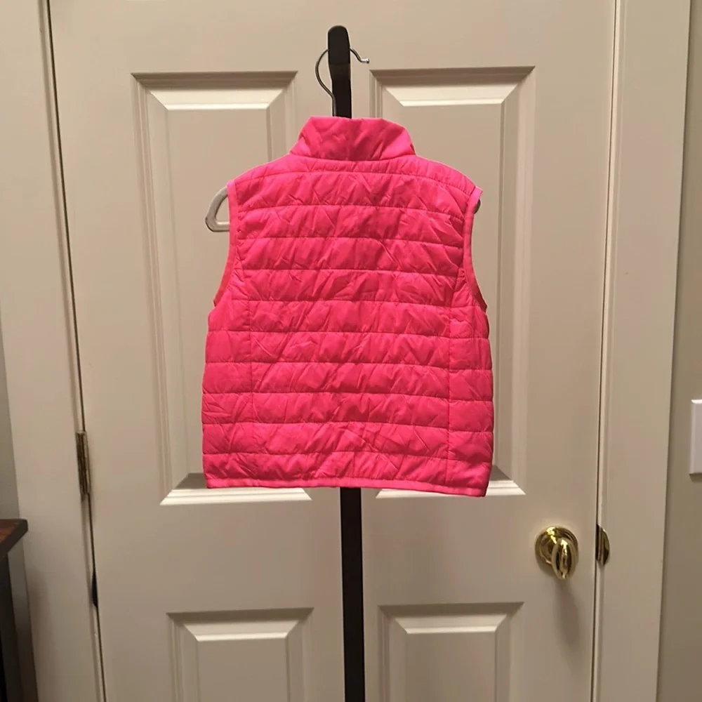 TOMMY HILFIGER girls Vest Pink Polyester Puffer Sleeveless Full Zipper